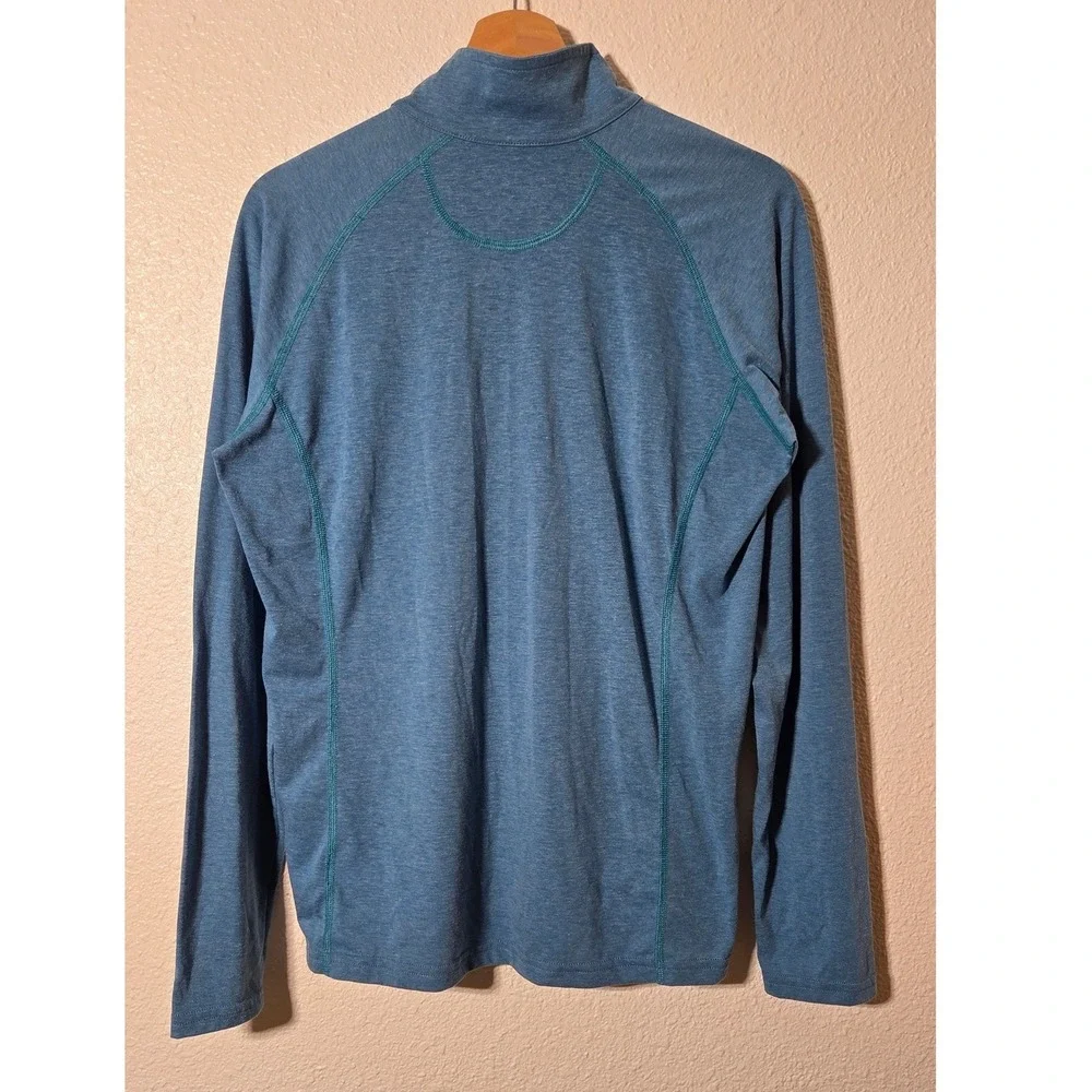 Orvis Women's Medium Blue Heather Quarter Zip Pullover Outdoor Hiking Active Top